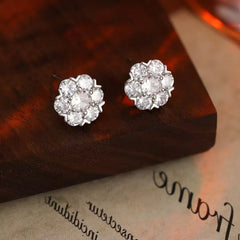 Women New Design Hot Sale Rhinestone Small Stud Earrings Fashion Trendy Glitter High Quality Jewelry Accessories for Girls Daily