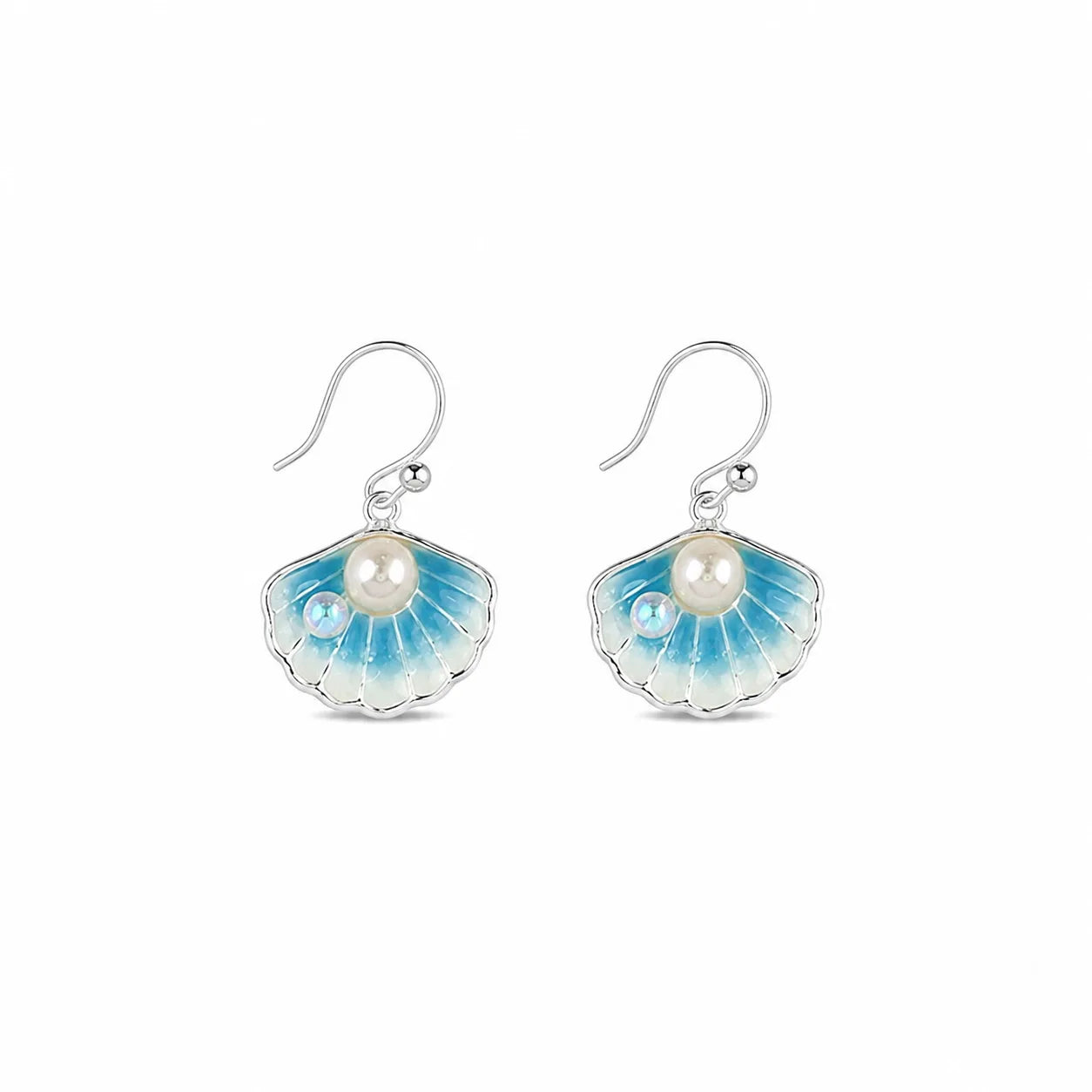 Femal Shell Freshwater Pearl 18k Gold-plated Blue Gold Drop Earring Fashion Trendy Low MOQ in Stock Jewelry for Girls Causal