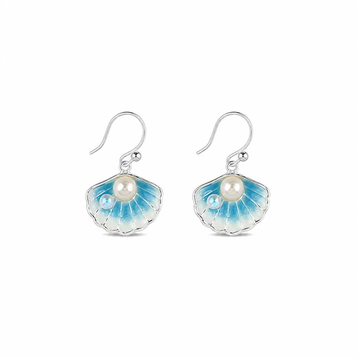 Femal Shell Freshwater Pearl 18k Gold-plated Blue Gold Drop Earring Fashion Trendy Low MOQ in Stock Jewelry for Girls Causal