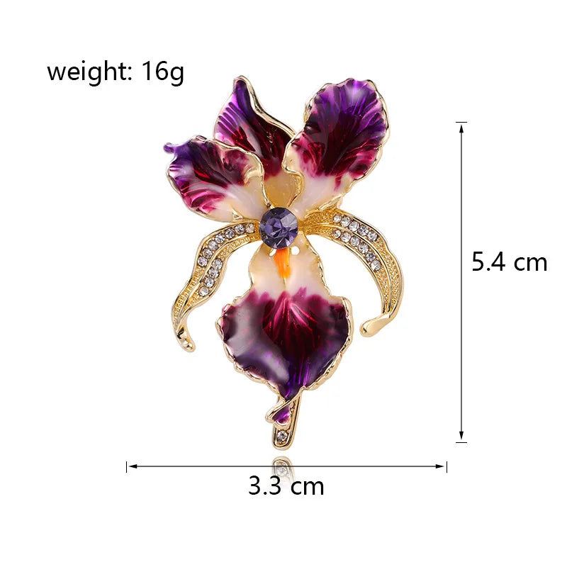 Fashion Flowers Glitter Elegant Brooches for Girls Stylish Trendy Glamorous Charms Pins Jewelry for Women Ladies Accessories