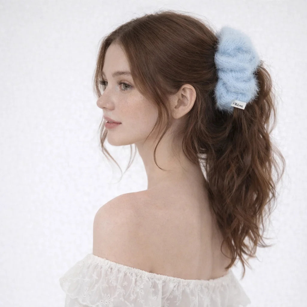 Fashion Simple Solid Color Sweet Scrunchies for Girls Minimalistic Elegant Trendy Hair Ties for Women Ladies Hair Accessories