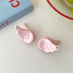 Sweet Cute Wings Solid Color Hair Clips for Girls Fashion Trendy Kawaii Glitter Alligators for Women Ladies Hair Accessories