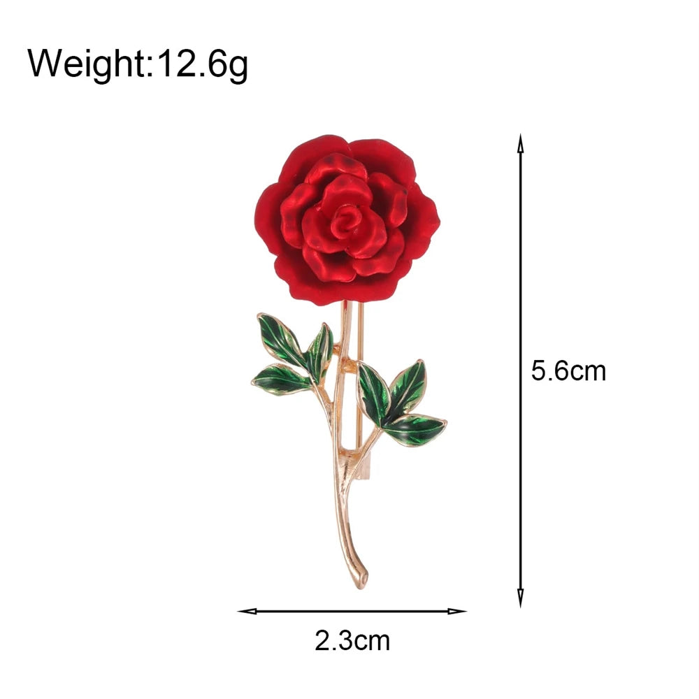 Fashion Sweet Alloy Flowers Trendy Elegant Brooches for Girls Glamorous Floral Pins Jewelry for Women Ladies Accessories Chic