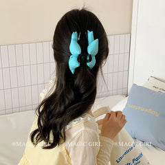 Large Solid Color Bowknot Hair Claw Clips for Women & Girls Fabric Hair Accessories Cute & Trendy Haarspange for Daily Wear