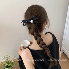 Women's French Vintage Small Hair Ties Graceful Durable Elastic Stock Scrunchies for Daily Office Use Fashion Hair Accessories