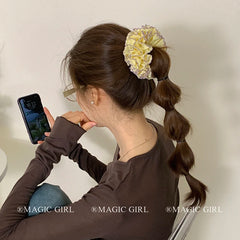 Solid Color Fashion Minimalistic Scrunchies for Girls Elegant Sweet Cute Hair Ties for Women Ladies Hair Accessories in Stock