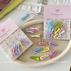 Simple Minimalistic Alligator Hair Clips for Baby Girls Solid Candy Color Sweet Cute Kawaii Alloy Material 5cm for Party