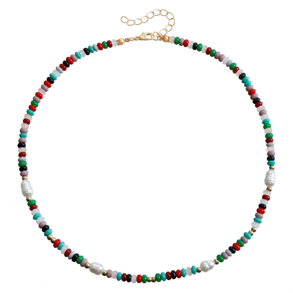 Fashion Colorful Beads Sweet Necklaces for Girls Simple Elegant Cute Jewellry for Women Ladies Accessories Chinese Supplier