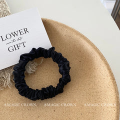2025 Brand New Satin Hair Ties for Women Minimalistic Scrunchies Solid Color Casual Soft Hair Accessories Sweet for Girls Ladies