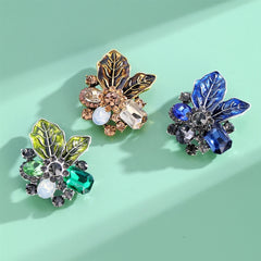 Fashion Glitter Luxury Sparking Rhinestone Vintage Brooches for Girls Elegant Trendy Pins Jewelry for Women Ladies Accessories
