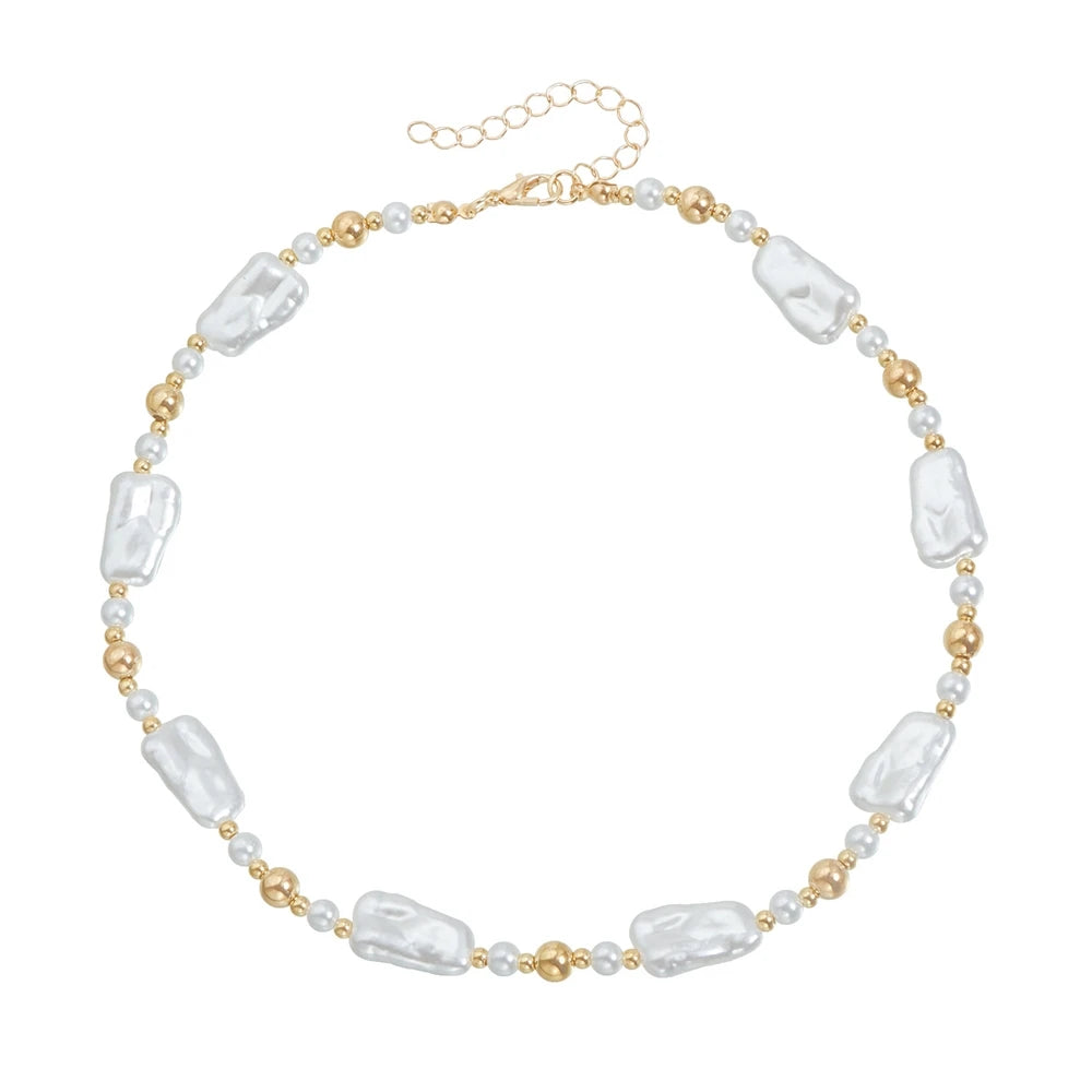 Fashion Sweet Elegant Beads Necklaces for Girls Glamorous Stylish Earrings Jewelry Suits Sets for Women Ladies Accessories