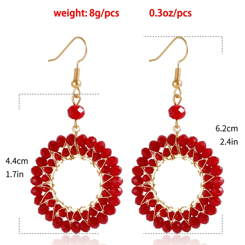 Fashion Rhinestone Sweet Elegant Trendy Drop Earrings for Girls Stylish Cute Jewelry for Women Ladies Hoop Accessories Wholesale