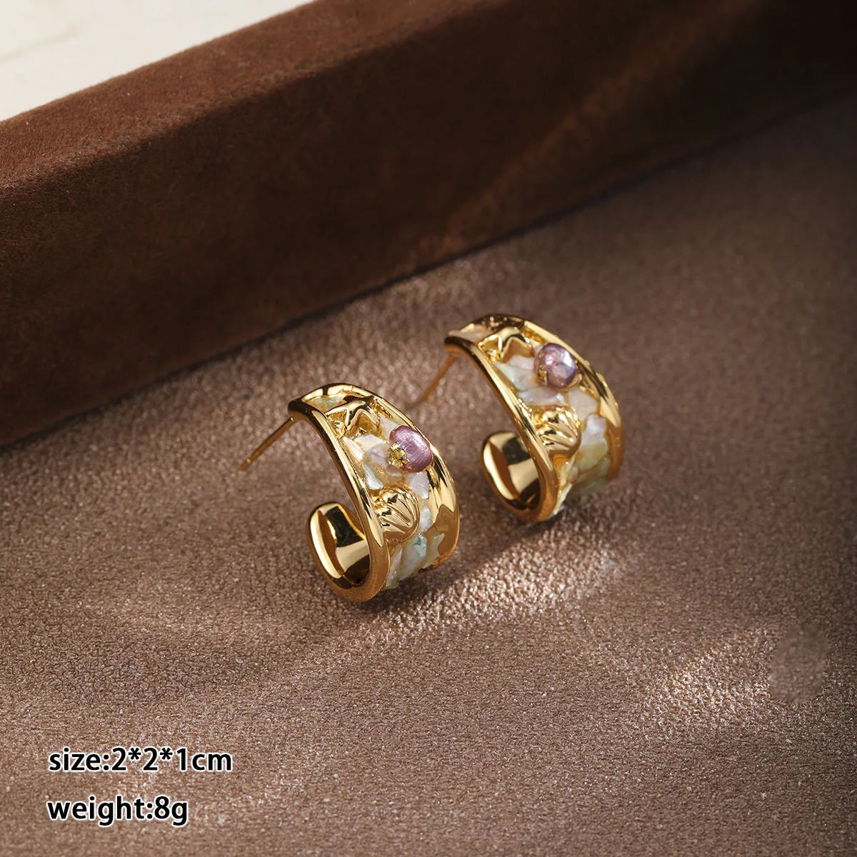 Fashion Freshwater Pearl Crushed Shell S925 Silver Earrings for Girls Vintage Jewelry for Women Ladies Wholesale China Factory