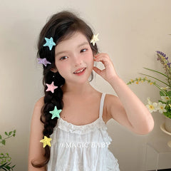 Sweet Cute Solid Candy Color Star Hair Clips for Baby Girls Fashion Trendy Princess Style Alligator for Kids Hair Accessories
