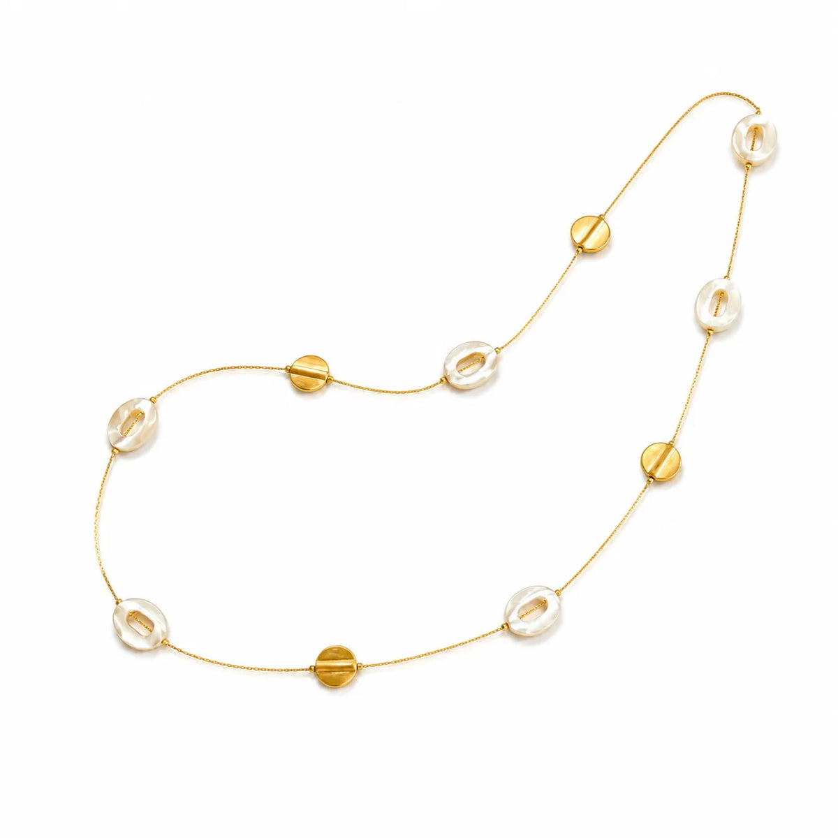 Ladies Freshwater Pearl 18k Gold-plated Red Chain Necklace Elegant Vintage Fashion Charms Factory Price in Stock Daily Jewelry