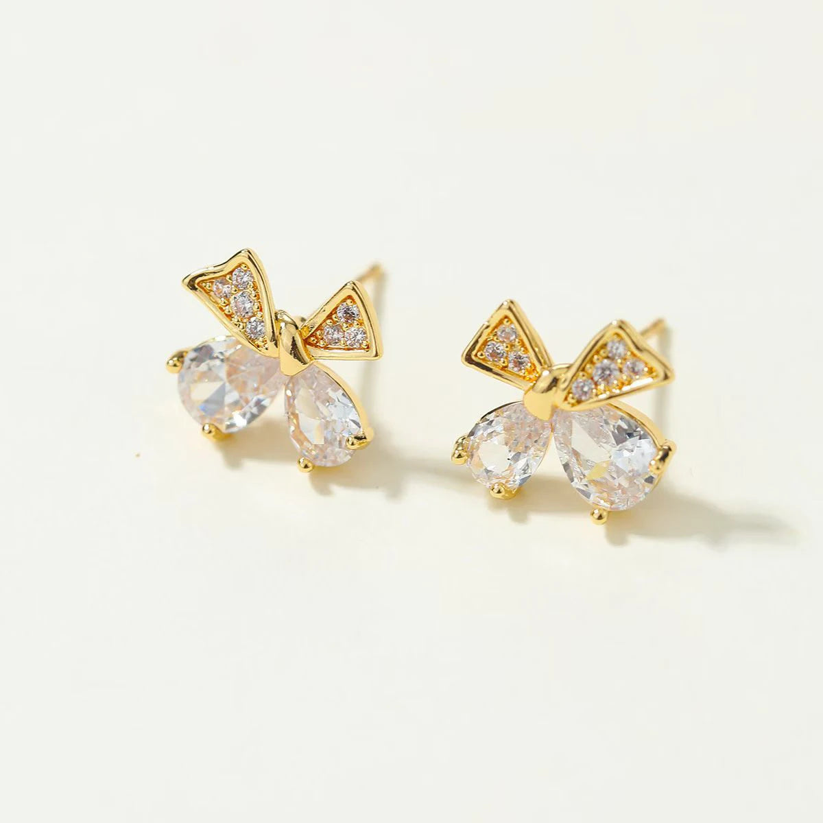 Elegant Trendy Flower Floral Glitter Bowknot Stud Earrings for Girls Sweet Elegant Glamorous Charms Jewelry for Women Ladies