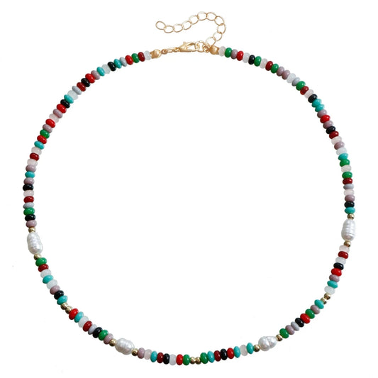 Fashion Colorful Beads Sweet Necklaces for Girls Simple Elegant Cute Jewellry for Women Ladies Accessories Chinese Supplier