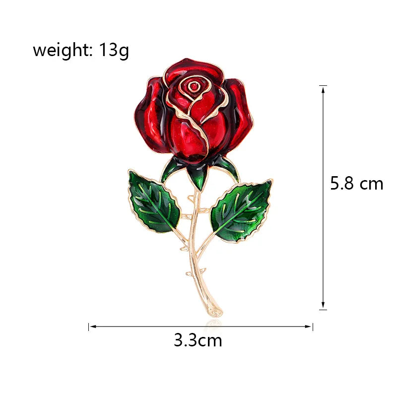 Fashion Flowers Floral Rose Elegant Brooches for Girls Sweet Trendy Cute Pins Jewelry for Women Ladies Accessories Wholesale