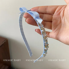 Chic Elegant Bowknot Glitter Sparkle Headband Kids Children Hair Accessories for Baby Girls Chic Fashion Elegant Hair Clips