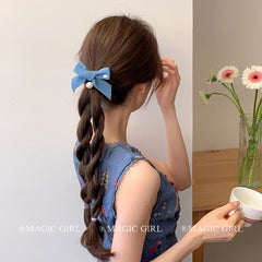 Stylish Elegant Simple Girls Hair Ties Bowknot High Elastic Scunchies for Women Fashion Trendy Hair Accessories Sweet Styling