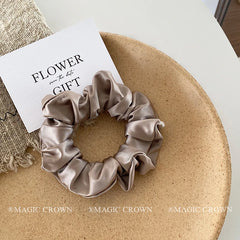 2025 Brand New Satin Hair Ties for Women Minimalistic Scrunchies Solid Color Casual Soft Hair Accessories Sweet for Girls Ladies