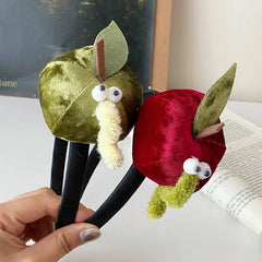 Cute Apple Shaped Lustrous Head Band for Girls Sweet Fashion Trendy Hair Bands for Women Ladies Femme Hair Accessories Stylish