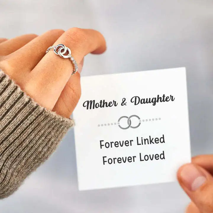 Women's Hollowed-out Double-ring Rings Customizable Dainty Fashionable Rings Jewelry European and American Accessories Wholesale