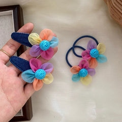 Cute Sweet Mini Flower Colorful Chic Hair Clips for Baby Girls Fashion Kawaii Snap Clips for Kids Children Hair Accessories