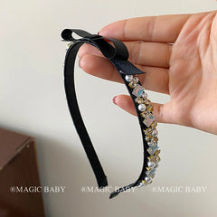Chic Elegant Bowknot Glitter Sparkle Headband Kids Children Hair Accessories for Baby Girls Chic Fashion Elegant Hair Clips