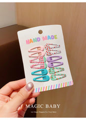 Sweet Cute Fruit Plaid Minimalistic Fashion Hair Clips for Baby Girls Stylish Snap Clips for Kids Child Hair Accessories