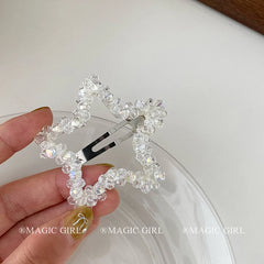 Simple Star Glitter Lustrous Hair Clips for Girls Fashion Chic Elegant Snap Clips for Women Ladies Hair Accessories in Stock