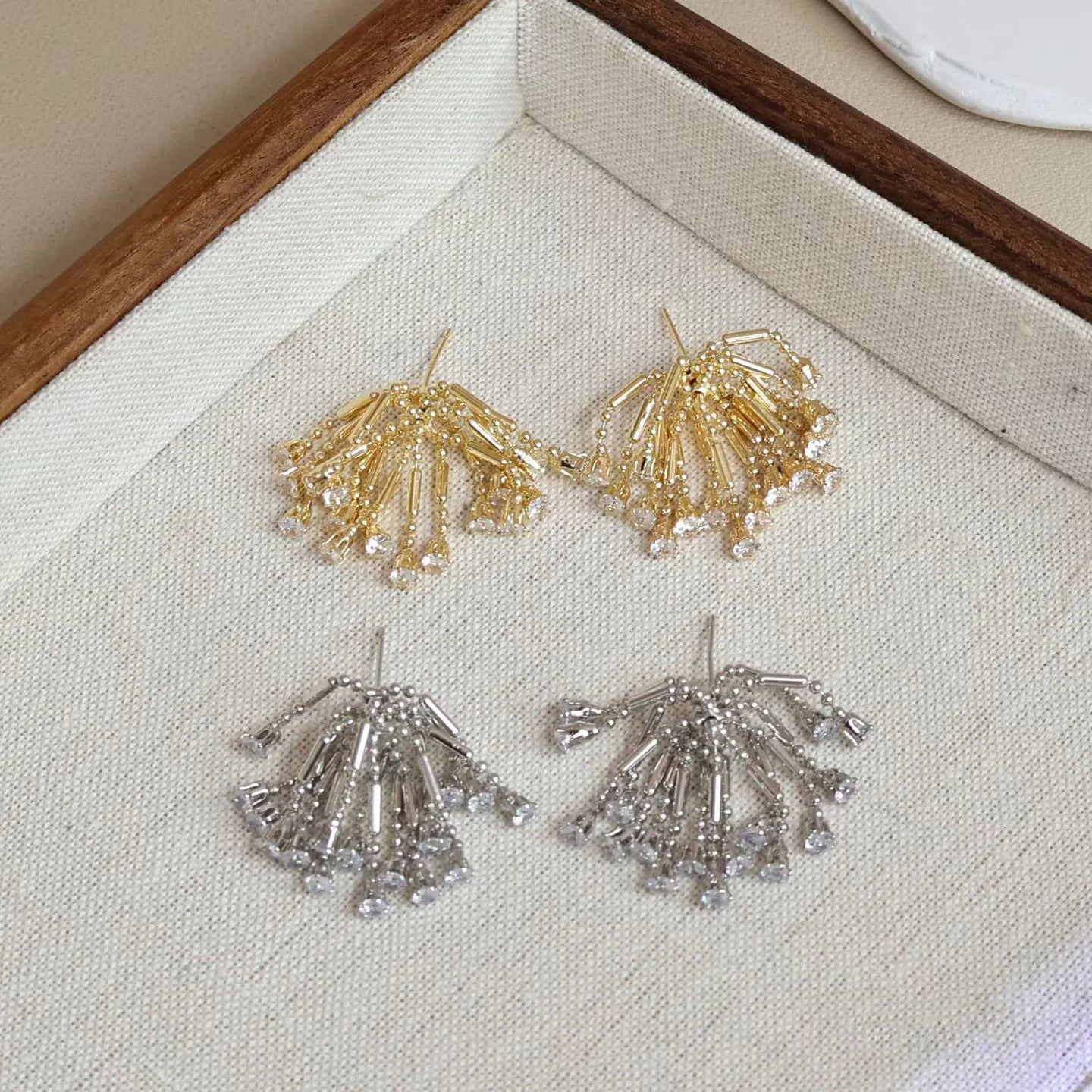 Female New Design Hot Sale Wheat Spike-shaped Drop Earring Fashion Chic Dainty Charms Wholesale Jewelry Accessories for Causal