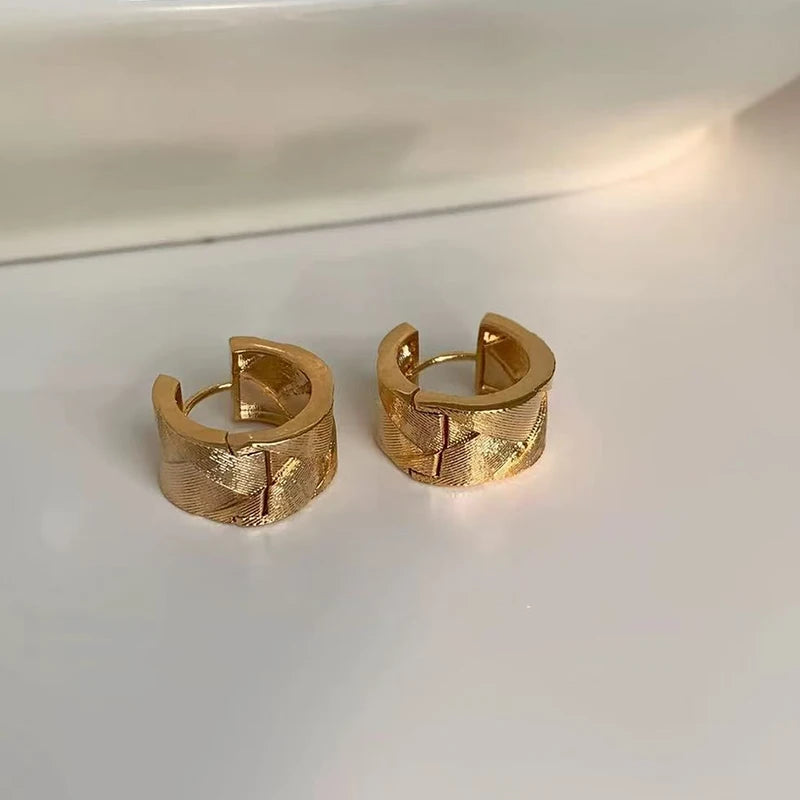 Simple Trendy Chic Minimalistic Hoop Earrings for Girls Sweet Elegant Charms Jewelry for Women Ladies Accessories Wholesale