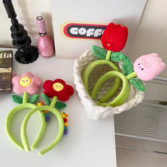 Brand New Sweet Cute Flower Exaggerated Head Band for Girls Large Cartoon Hair Accessories for Women Ladies Femme Popular