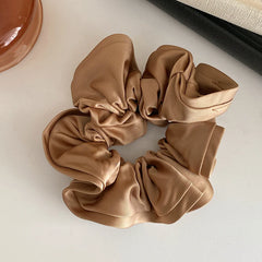 Fashion Solid Color Elegant Simple Scrunchies for Girls Lustrous Graceful Chic Trendy Hair Ties for Women Lady Hair Accessories