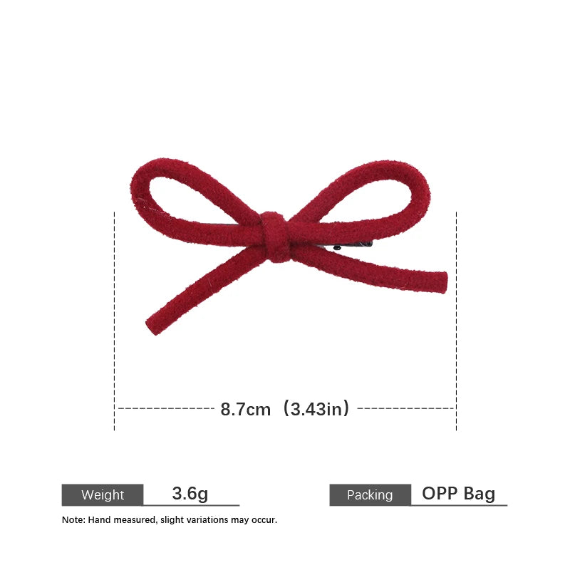 Trendy Simple Bowknot Classic Hair Clips for Girls Sweet Elegant Alligators for Women Ladies Hair Accessories in Stock Supplier