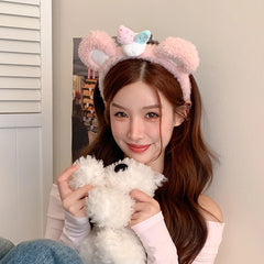 Hot Sale Cherry Fruits Solid Color Downy Headbands Sweet Cute Wholesale New Design in Stock Hairbands Accessories for Women