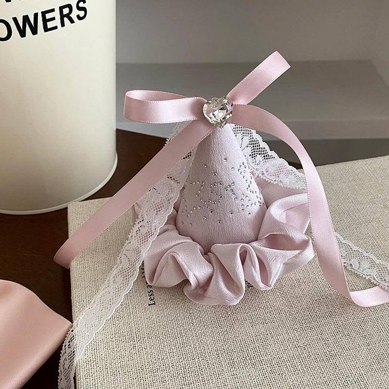 Female Aesthetic Girl Medium Hair Clips Fashion Stunning Bowknot High Quality Birthday Hat Hairpins Accessories for Women Use