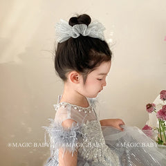 Fashion Simple Bowknot Scrunchies for Baby Girls Chic Trendy Stylish Hair Ties for Kids Children Teen Hair Accessories in Stock