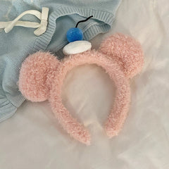 Hot Sale Cherry Fruits Solid Color Downy Headbands Sweet Cute Wholesale New Design in Stock Hairbands Accessories for Women