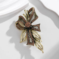 Fashion Vintage Glitter Dainty Retro Elegant Brooches for Girls Bowknot Pins Jewelry for Women Ladies Accessories New Design