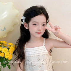 Classic Elegant Bowknot Polka Dot Mini Hair Claw Clips for Baby Girls Graceful Fashion Hair Accessories for Kids Children Teens