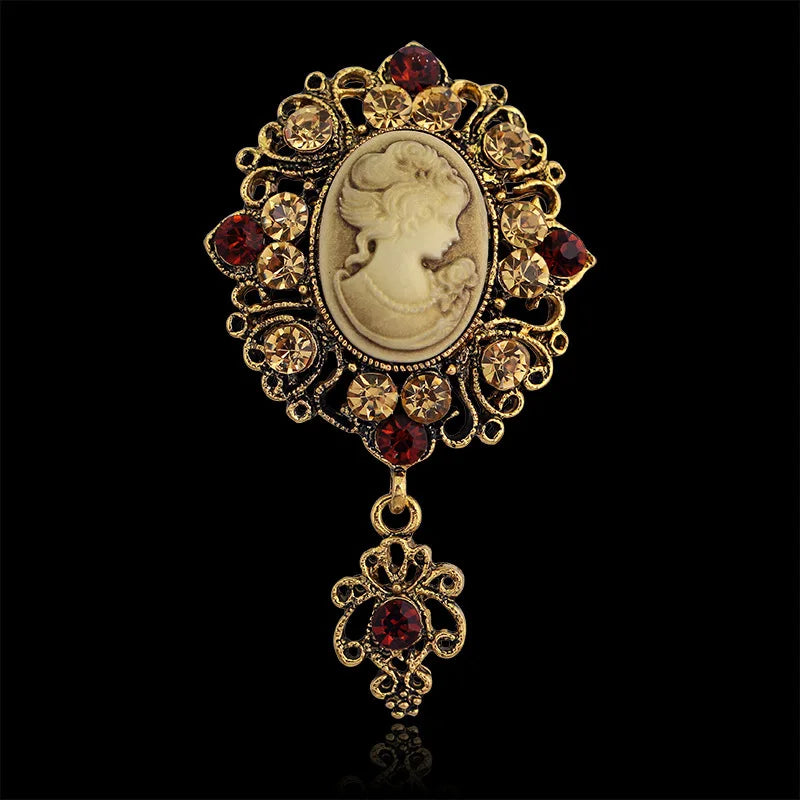 Fashion Vintage Retro Glitter Sparking Brooches for Girls Sweet French Style Pins Jewelry for Women Ladies Accessories Wholesale