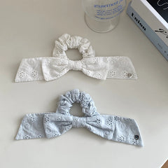 Cute Sweet Classic Bowknot Scrunchies for Girls Fashion Chic Simple Hair Ties for Women Ladies Hair Accessories in Stock