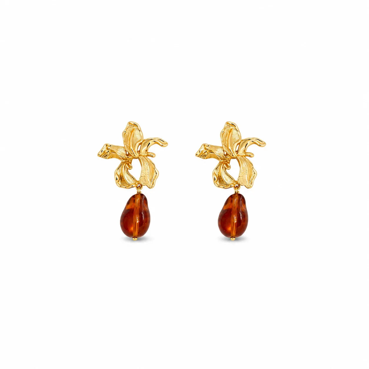 Women Star Flower Alloy Red Green Drop Earring Elegant Vintage Dainty Factory Price in Stock Jewelry for Female Girls Causal