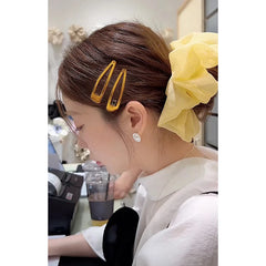 2025 Hot Sale Classic Simple Vintage Hair Snap Clips Solid Color Alloy Hair Accessories for Women and Girls for Parties