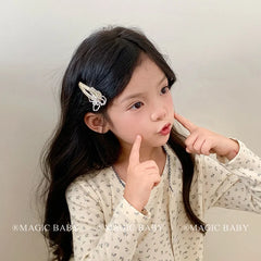 Simple Minimalistic Flower Hair Clips for Baby Girls Cute Elegant Snap Clips for Kids Children Hair Accessories in Stock