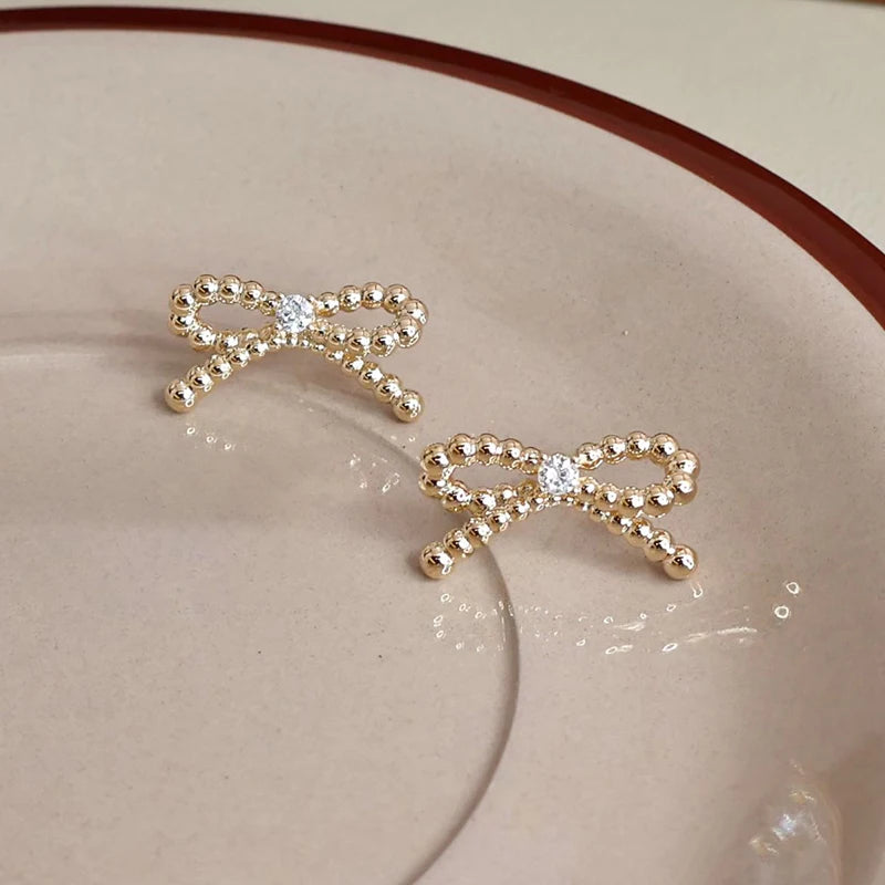 Fashion Sweet Princess Style Crown Stud Earrings for Girls Trendy Stylish Jewelry for Women Ladies Accessories Chinese Supplier