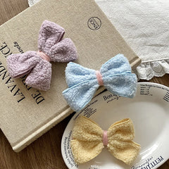 Classic Solid Color Bowknot Hair Clips Minimalistic Fashion Elegant Alligators for Kids Children Hair Accessories in Stock Chic