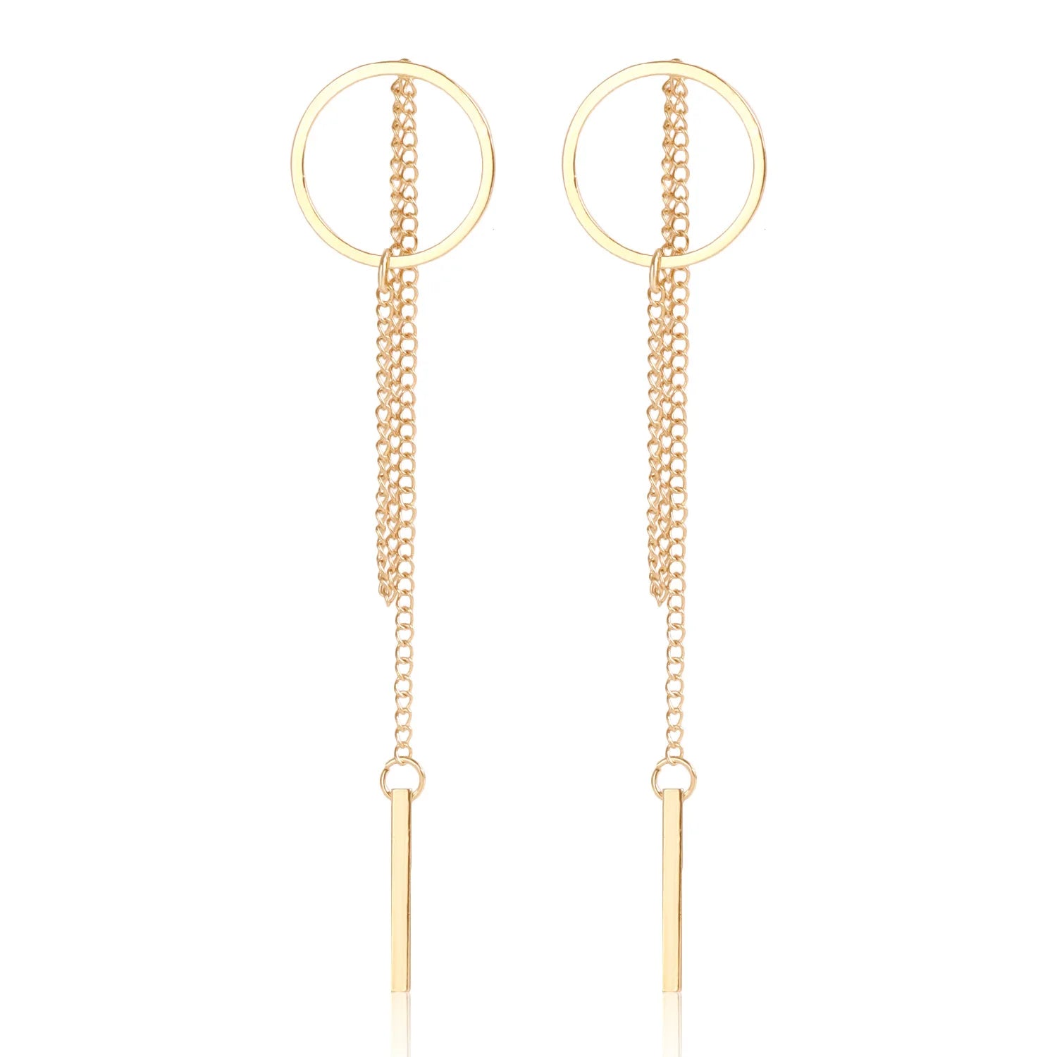 Fashion Simple Tassel Minimalistic Drop Earrings for Girls Hoop Art Deco Jewelry for Women Ladies Accessories Chinese Supplier